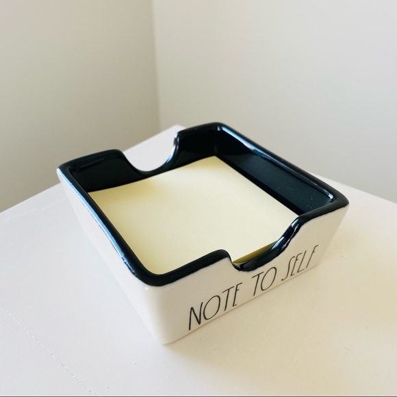 Rae Dunn NOTE TO SELF Post it Sticky Note Holder - Picture 2 of 3